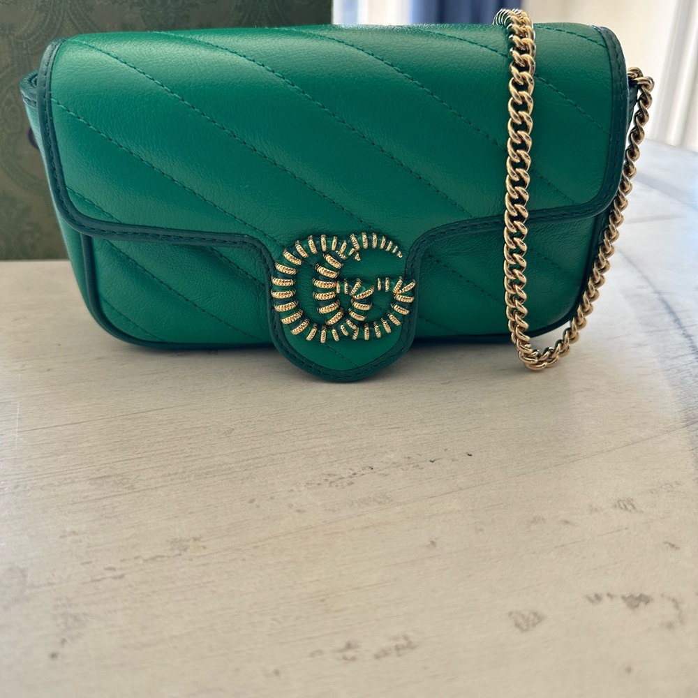 Gucci Double G Marmont Matelasse Super Mini Bag
